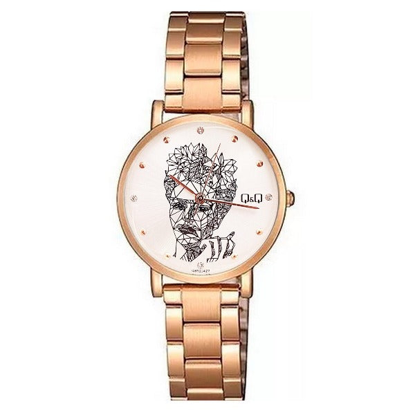 Reloj Elegante Femenino Q&Q Frida + Estuche